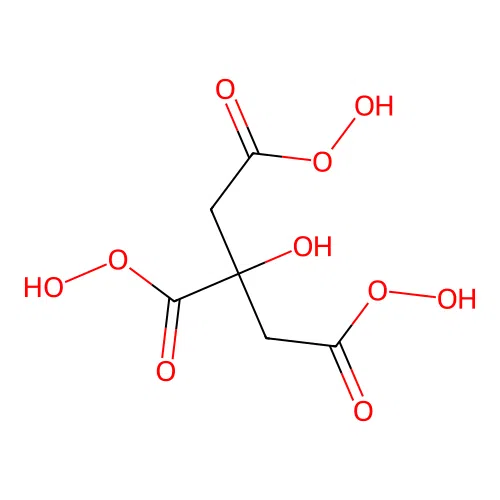 1,2,3-Propanetricarboperoxoic acid, 2-hydroxy- structure