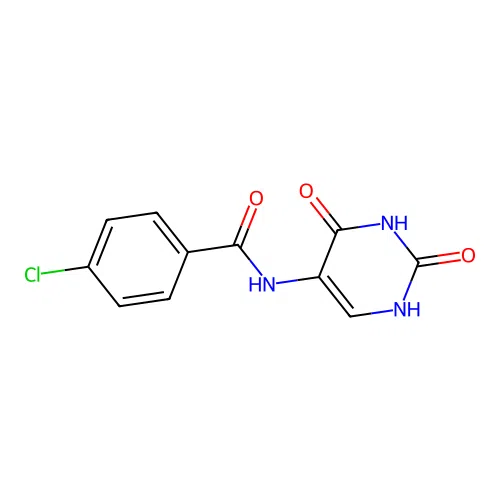 4-chloro-N-(2,4-dioxo-1,2,3,4-tetrahydropyrimidin-5-yl)benzamide structure