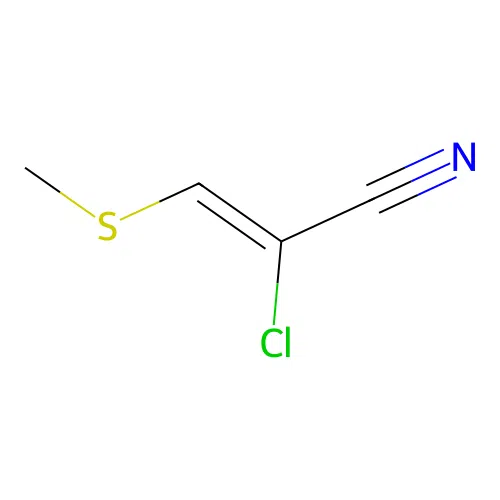 2-Propenenitrile, 2-chloro-3-(methylthio)- structure