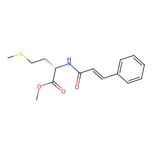 L-Methionine, N-(1-oxo-3-phenyl-2-propenyl)-, methyl ester, (E)- structure