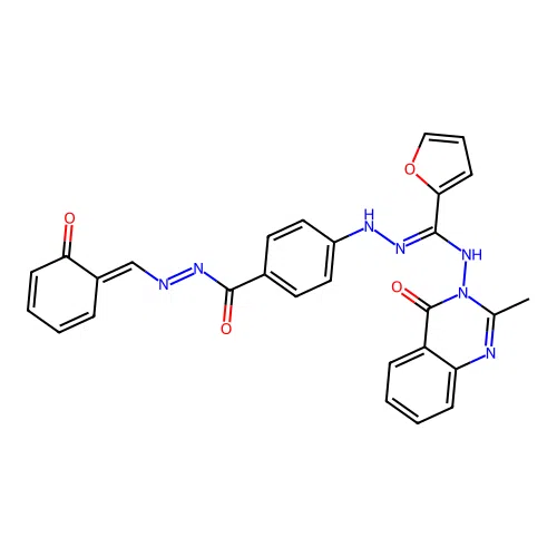 C28H21N7O4 structure