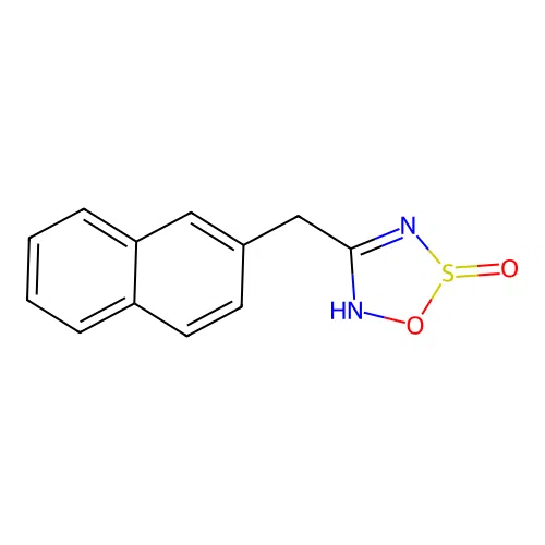 4-(naphthalen-2-ylmethyl)-5H-1,2,3,5-oxathiadiazole 2-oxide structure