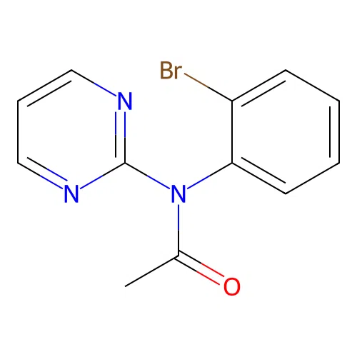 N-(2-bromophenyl)-N-(2-pyrimidinyl)acetamide structure