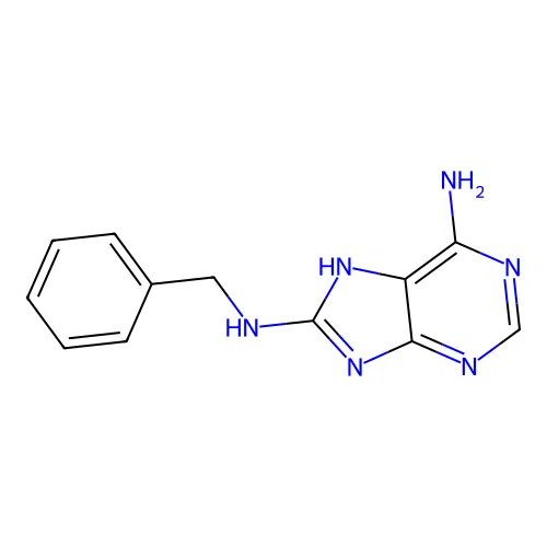 8-N-benzyl-7H-purine-6,8-diamine structure