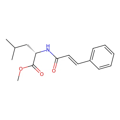 DL-Leucine, N-(1-oxo-3-phenyl-2-propenyl)-, methyl ester, (E)- structure