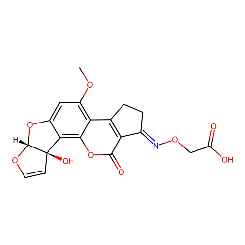 Aflatoxin M1-(O-carboxymethyl)oxime structure