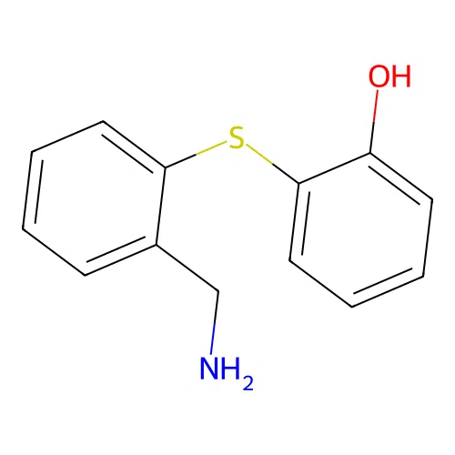 2-[2-(Aminomethyl)phenyl]sulfanylphenol structure