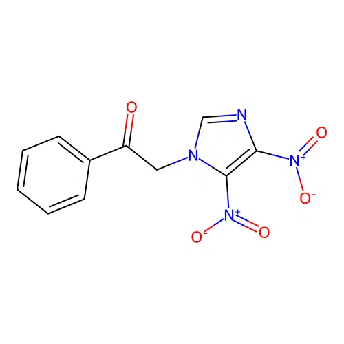 2-(4,5-Dinitroimidazolyl)-1-phenylethan-1-one structure
