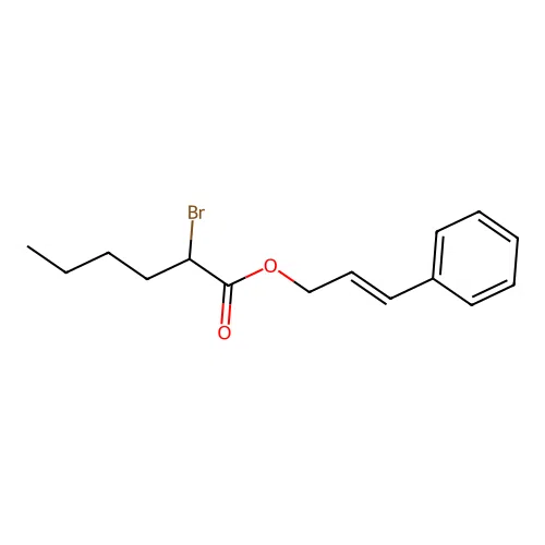 3-Phenylprop-2-enyl 2-bromohexanoate structure