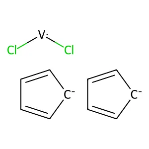Bis(cyclopentadienyl)vanadium chloride structure