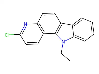 11H-Pyrido(3,2-a)carbazole, 3-chloro-11-ethyl- structure