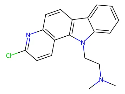 11H-Pyrido(3,2-a)carbazole-11-ethanamine, 3-chloro-N,N-dimethyl- structure