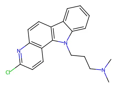 11H-Pyrido(3,2-a)carbazole-11-propanamine, 3-chloro-N,N-dimethyl- structure