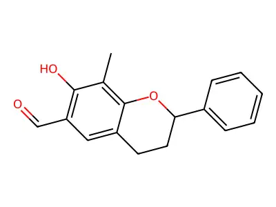 7-Hydroxy-8-methyl-2-phenylchromane-6-carbaldehyde structure