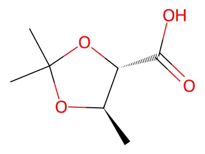 2,2,5-Trimethyl-1,3-dioxolane-4-carboxylic acid structure