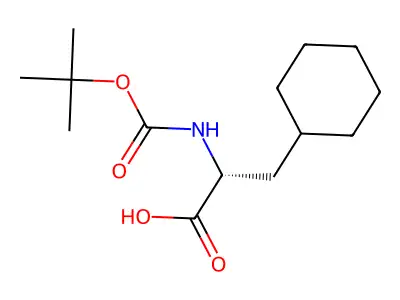 (2R)-2-{[(tert-butoxy)carbonyl]amino}-3-cyclohexylpropanoic acid structure