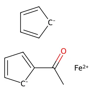 Ferrocene, acetyl- structure