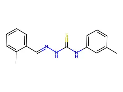 1-(3-methylphenyl)-3-[(E)-(2-methylphenyl)methylideneamino]thiourea structure