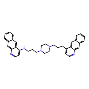 Benzo(g)quinolin-4-amine, N-(3-(4-(3-benzo(g)quinolin-4-ylpropyl)-1-piperazinyl)propyl)- structure