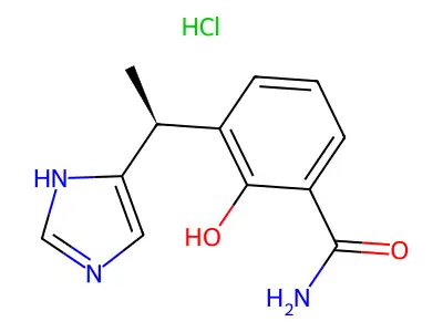 Benzamide, 2-hydroxy-3-(1-(1H-imidazol-4-yl)ethyl)-, monohydrochloride, (+)- structure