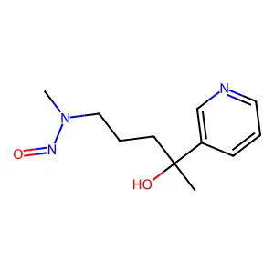N-(4-hydroxy-4-pyridin-3-ylpentyl)-N-methylnitrous amide structure
