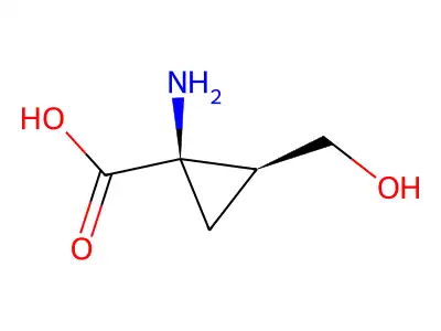 Cyclopropanecarboxylicacid, 1-amino-2-(hydroxymethyl)- structure
