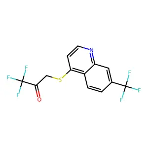 2-Propanone, 1,1,1-trifluoro-3-((7-(trifluoromethyl)-4-quinolinyl)thio)- structure