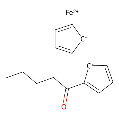 Valerylferrocene structure