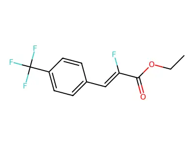 Ethyl alpha-fluoro-4-trifluoromethyl-cinnamate structure