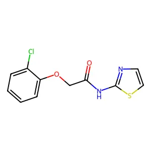 2-(2-chlorophenoxy)-N-(1,3-thiazol-2-yl)acetamide structure