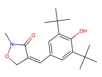 4-(3,5-Di-tert-butyl-4-hydroxybenzylidene)-2-methyl-3-isoxazolidinone structure