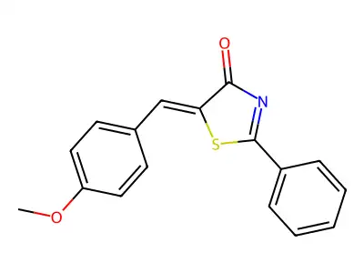 5-[(4-Methoxyphenyl)methylidene]-2-phenyl-1,3-thiazol-4-one structure
