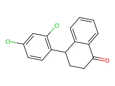 4-(2,4-dichlorophenyl)-3,4-dihydronaphthalen-1(2H)-one structure