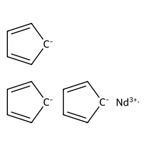 Tris(eta5-2,4-cyclopentadien-1-yl)neodymium structure