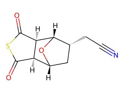 (1,3-Dioxooctahydro-4,7-epoxy-2-benzothiophen-5-yl)acetonitrile structure