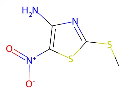 4-Amino-2-methylthio-5-nitrothiazole structure