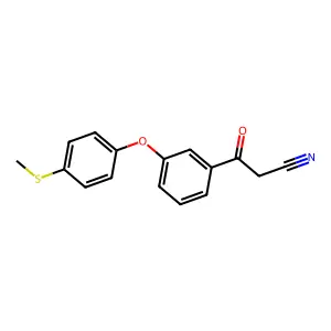 3-{3-[4-(Methylsulfanyl)phenoxy]phenyl}-3-oxopropanenitrile structure