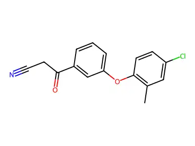 3-[3-(4-Chloro-2-methylphenoxy)phenyl]-3-oxopropanenitrile structure