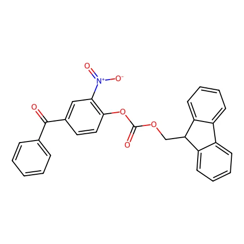 (4-benzoyl-2-nitrophenyl) 9H-fluoren-9-ylmethyl carbonate structure