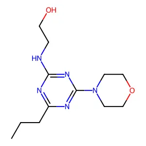 2-(4-Morpholino-6-propyl-1,3,5-triazin-2-yl)aminoethanol structure