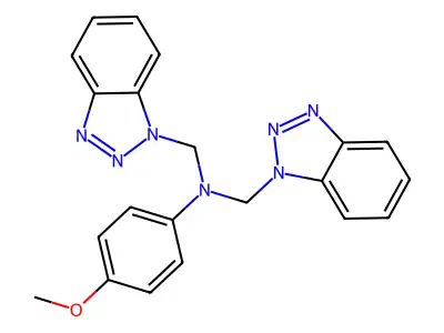 N,N-Bis(1H-1,2,3-benzotriazol-1-ylmethyl)-4-methoxyaniline structure