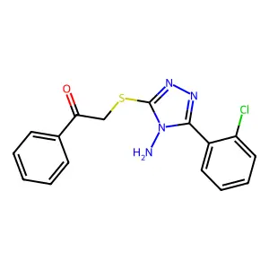 2-((4-Amino-5-(2-chlorophenyl)-1,2,4-triazol-3-yl)thio)-1-phenylethanone structure