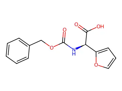 2-(((Benzyloxy)carbonyl)amino)-2-(furan-2-yl)acetic acid structure