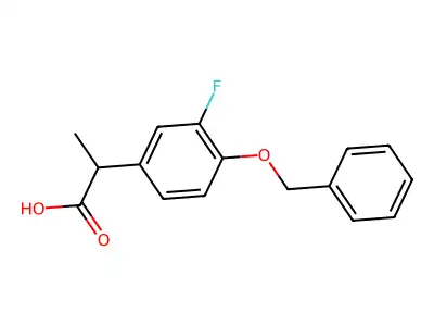 2-(4-(Benzyloxy)-3-fluorophenyl)propanoic acid structure