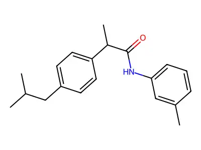 2-(4-isobutylphenyl)-N-(3-methylphenyl)propanamide structure