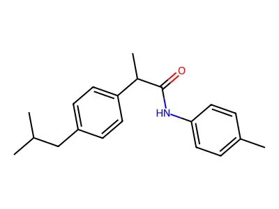 2-(4-isobutylphenyl)-N-(4-methylphenyl)propanamide structure