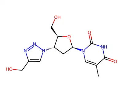 Thymidine, 3'-deoxy-3'-[4-(hydroxymethyl)-1H-1,2,3-triazol-1-yl]- structure