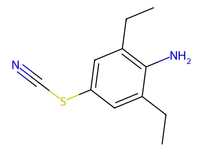 [(4-Amino-3,5-diethylphenyl)sulfanyl]formonitrile structure