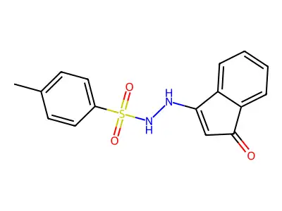 4-methyl-N'-(3-oxoinden-1-yl)benzenesulfonohydrazide structure