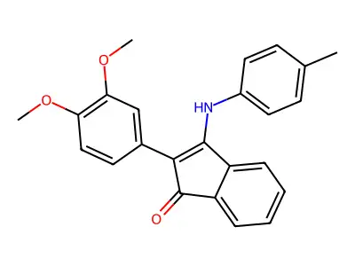 2-(3,4-Dimethoxyphenyl)-3-((4-methylphenyl)amino)inden-1-one structure